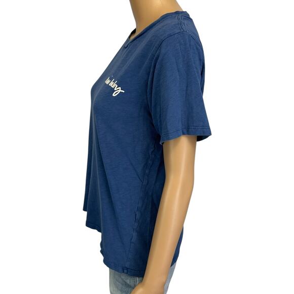 2/$30 J. Crew "Ciao Baby" Short Sleeve Cotton T-Shirt Blue AG839 Size M - Picture 8 of 13